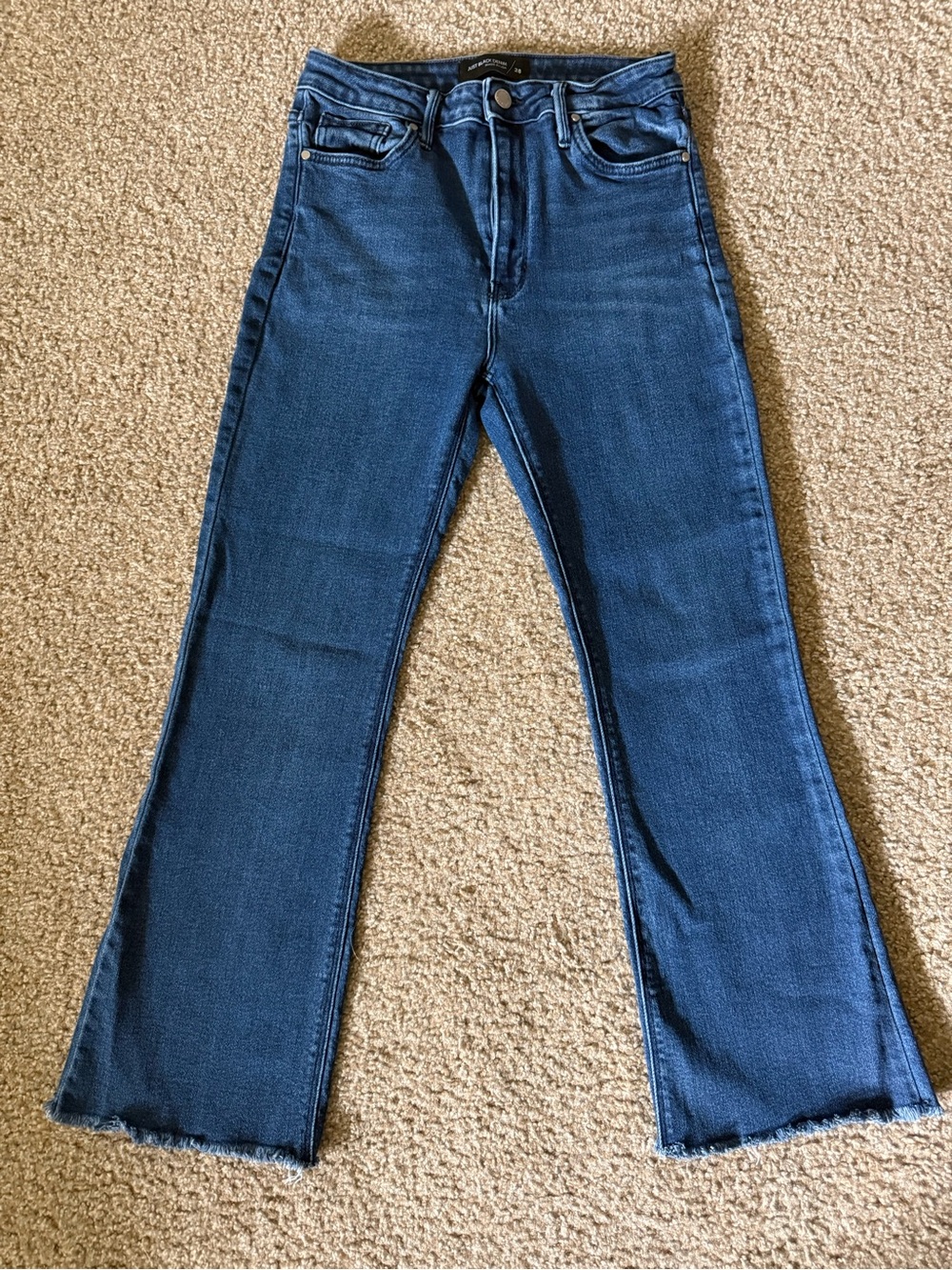 Just Black Denim Cropped Demi Flare